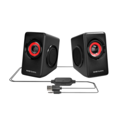 Mars Gaming MS1 Noir 10W entrée AUX Enceintes PC