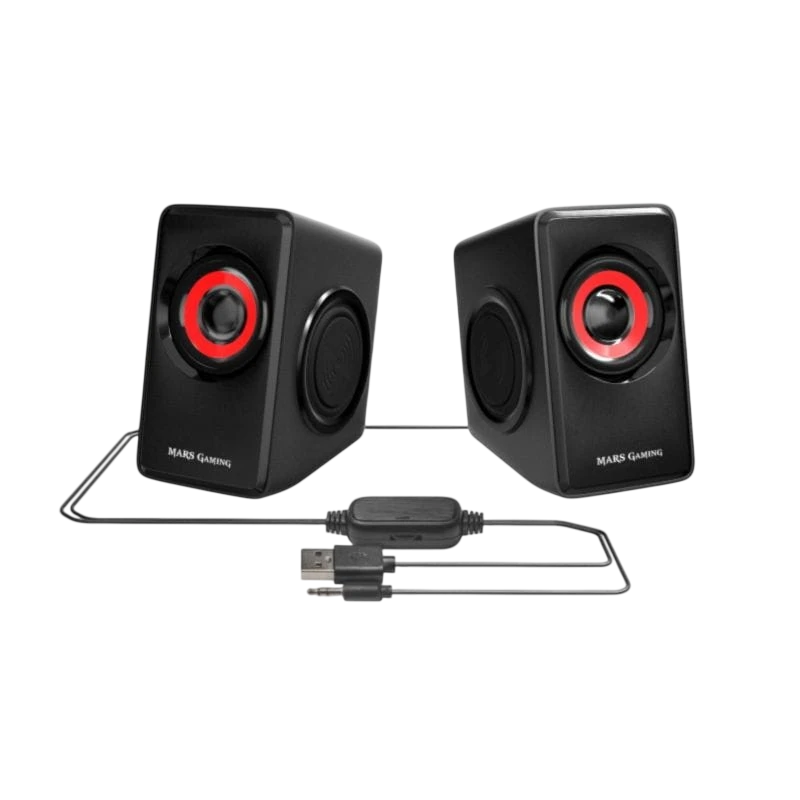 Mars Gaming MS1 Noir 10W entrée AUX Enceintes PC