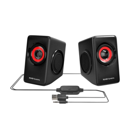 Mars Gaming MS1 Noir 10W entrée AUX Enceintes PC