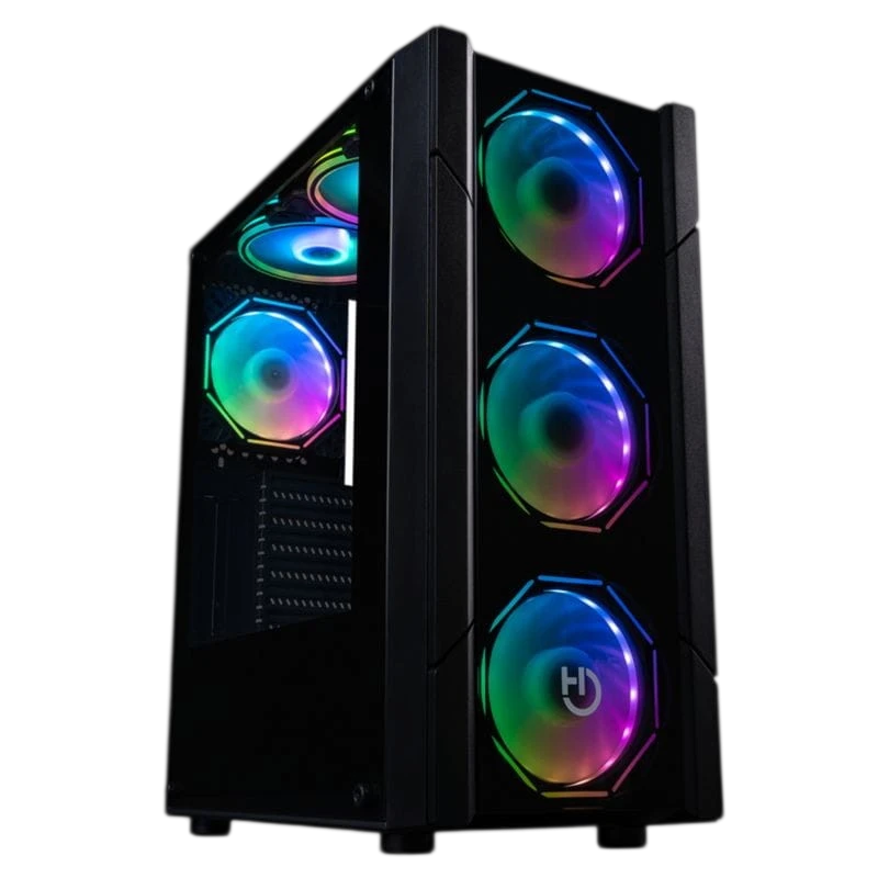 Hiditec V30 ARGB SPCC Noir verre trempé Boîtier PC