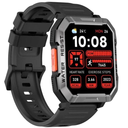 Blackview W60 Noir 2,01 pouces TFT 30 jours +100 sports IP68 Smartwatch