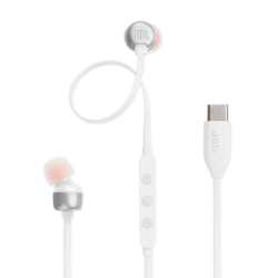 JBL Tune 310C USB-C Blanc In-Ear avec micro Écouteurs