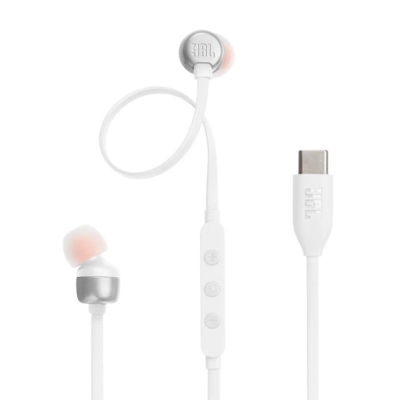 JBL Tune 310C USB-C Blanc In-Ear avec micro Écouteurs