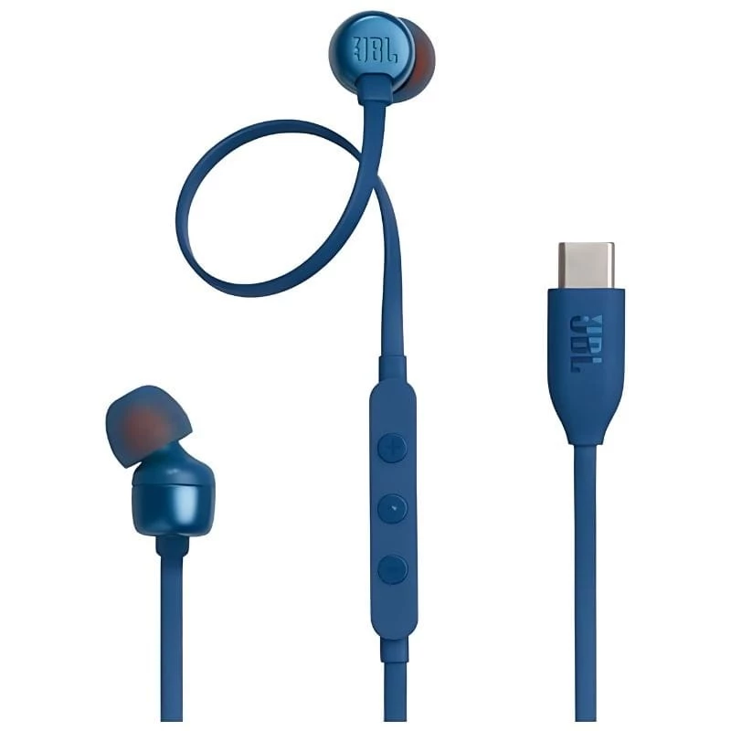 JBL Tune 310C USB-C Bleu In-Ear avec micro Écouteurs