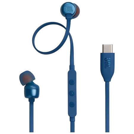 JBL Tune 310C USB-C Bleu In-Ear avec micro Écouteurs