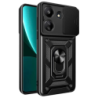 Coque d'armure militaire pour Xiaomi Redmi 13C / Poco C65 / Poco M6 5G avec protection de l'appareil photo, support métallique e