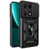Coque d'armure militaire pour Xiaomi Redmi Note 13 Pro 4G / Poco M6 Pro 4G avec protection de l'appareil photo, support métalliq