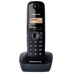 Panasonic KX-TG1611 Noir DECT identification de l'appelant 15h de conversation répertoire 50 contacts Téléphone sans fil