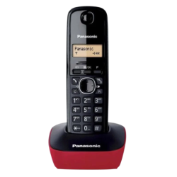 Panasonic KX-TG1611 Noir, Rouge DECT identification de l'appelant 15h de conversation Téléphone sans fil
