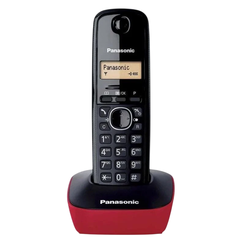 Panasonic KX-TG1611 Noir, Rouge DECT identification de l'appelant 15h de conversation Téléphone sans fil