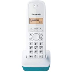 Panasonic KX-TG1611 Turquoise, Blanc DECT identification de l'appelant 15h de conversation Téléphone sans fil