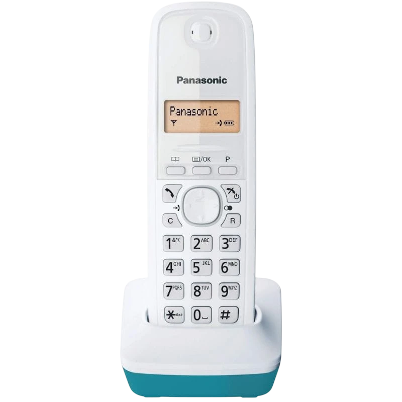 Panasonic KX-TG1611 Turquoise, Blanc DECT identification de l'appelant 15h de conversation Téléphone sans fil