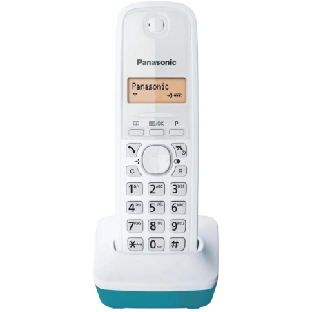 Panasonic KX-TG1611 Turquoise, Blanc DECT identification de l'appelant 15h de conversation Téléphone sans fil