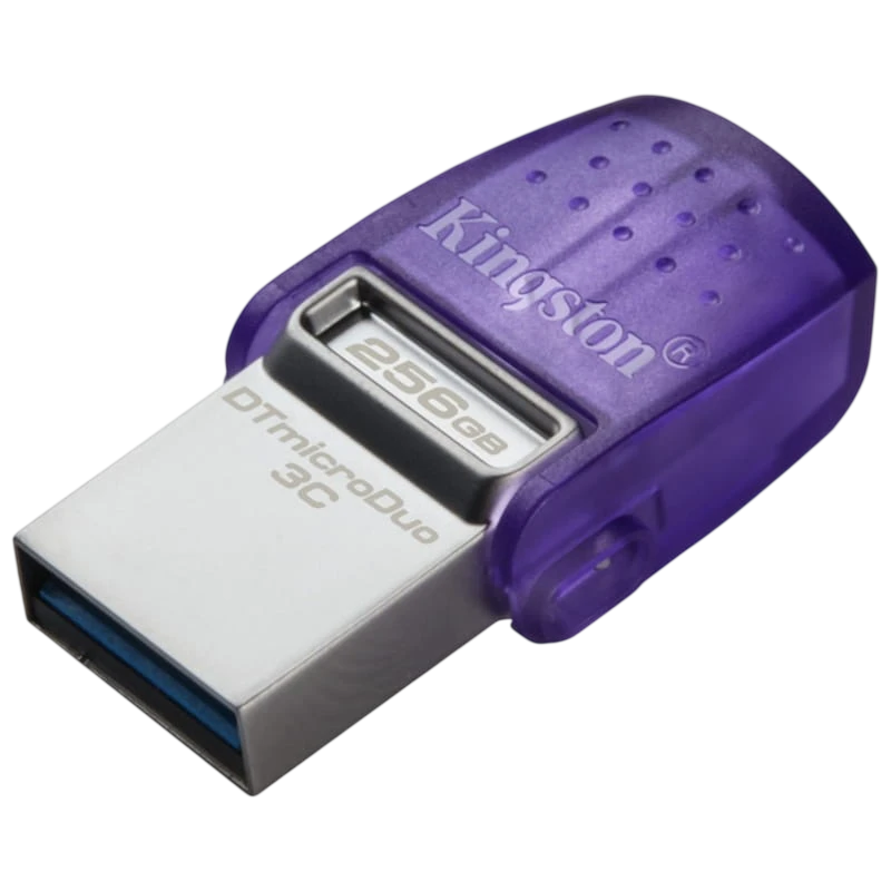 Kingston DataTraveler microDuo 3C 256GB Violet USB 3.2 Gen 1 200MB/s Clé mémoire