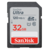 SanDisk Ultra 32GB Noir 120MB/s Classe 10 Carte mémoire
