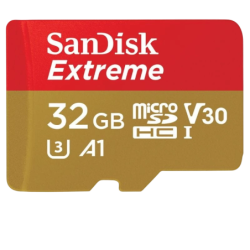 SanDisk Extreme 32GB Jaune/Rouge 100MB/s U3 V30 A1 Carte mémoire