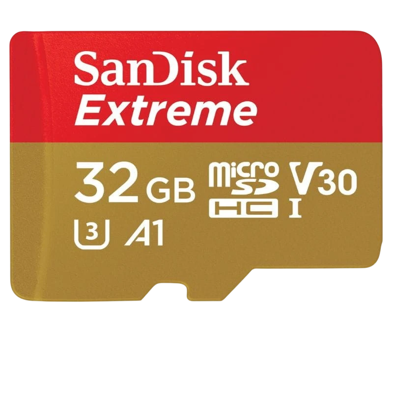 SanDisk Extreme 32GB Jaune/Rouge 100MB/s U3 V30 A1 Carte mémoire