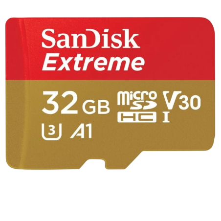 SanDisk Extreme 32GB Jaune/Rouge 100MB/s U3 V30 A1 Carte mémoire