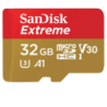 SanDisk Extreme 32GB Jaune/Rouge 100MB/s U3 V30 A1 Carte mémoire