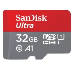SanDisk Ultra 32GB Gris/Rouge 120MB/s A1 Carte microSD