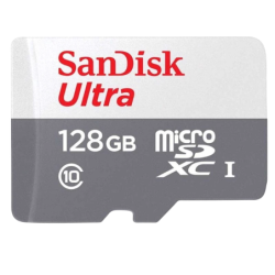 SanDisk Ultra 128GB Gris/Blanc Classe 10 Carte microSD