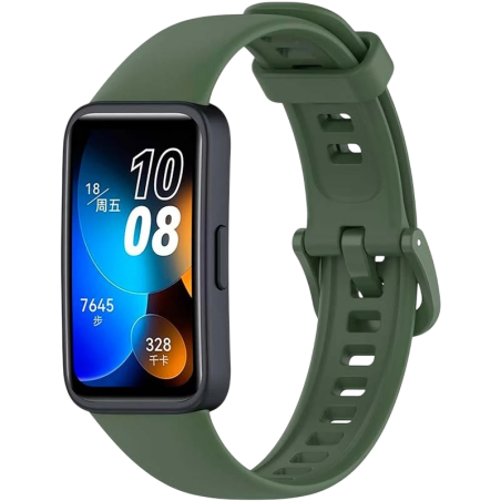 Bracelet Huawei Band 8 / Huawei Band 9 / Honor Band 9 Silicone Vert Sombre