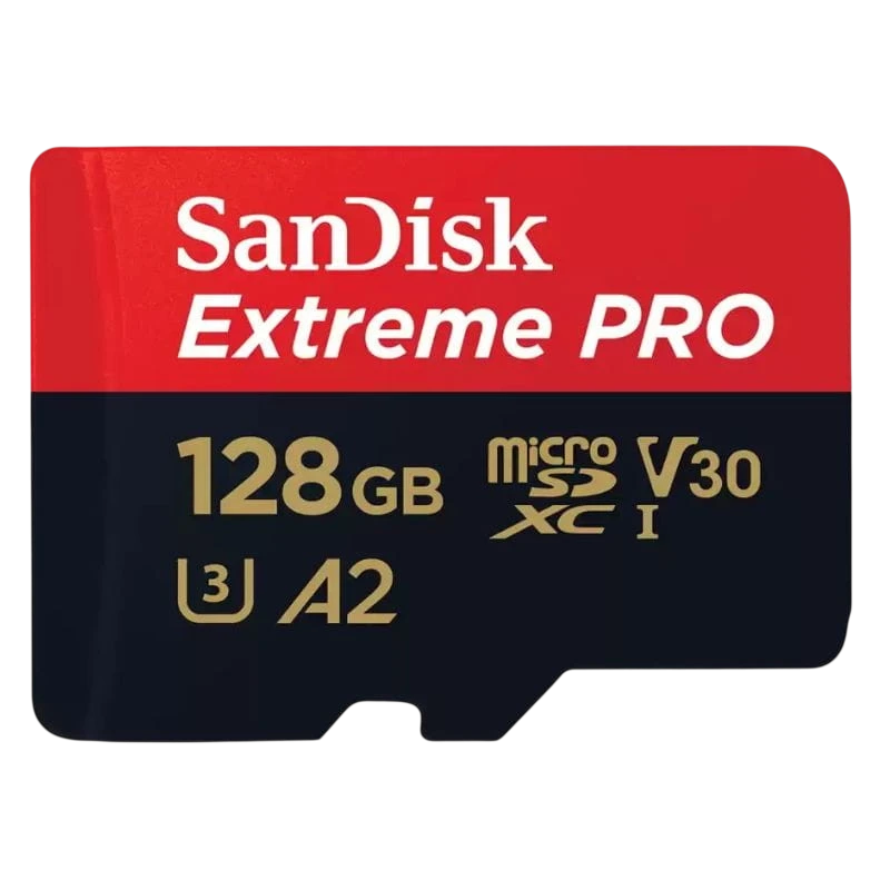 SanDisk Extreme PRO 128GB Noir/Rouge 200MB/s U3 V30 A2 Carte mémoire