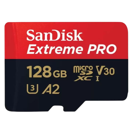 SanDisk Extreme PRO 128GB Noir/Rouge 200MB/s U3 V30 A2 Carte mémoire