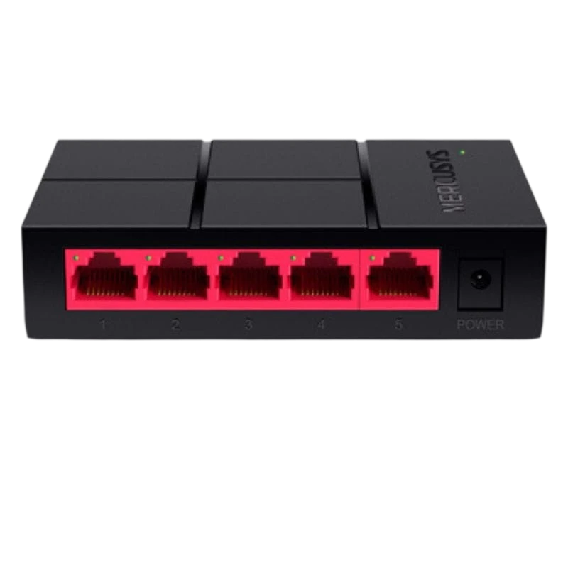 Mercusys MS105G 5 Ports Gigabit 10 Gbps Plug & Play Noir/Rouge Switch