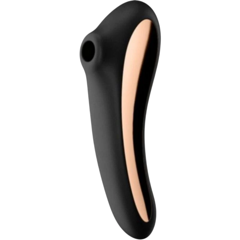 Satisfyer Dual Kiss Vibrateur à impulsions d'air Noir