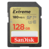 SanDisk Extreme 128GB Noir/Or 180MB/s U3 V30 Carte SDXC