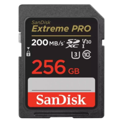 SanDisk Extreme PRO 256GB Noir/Rouge 200MB/s U3 V30 Carte microSD