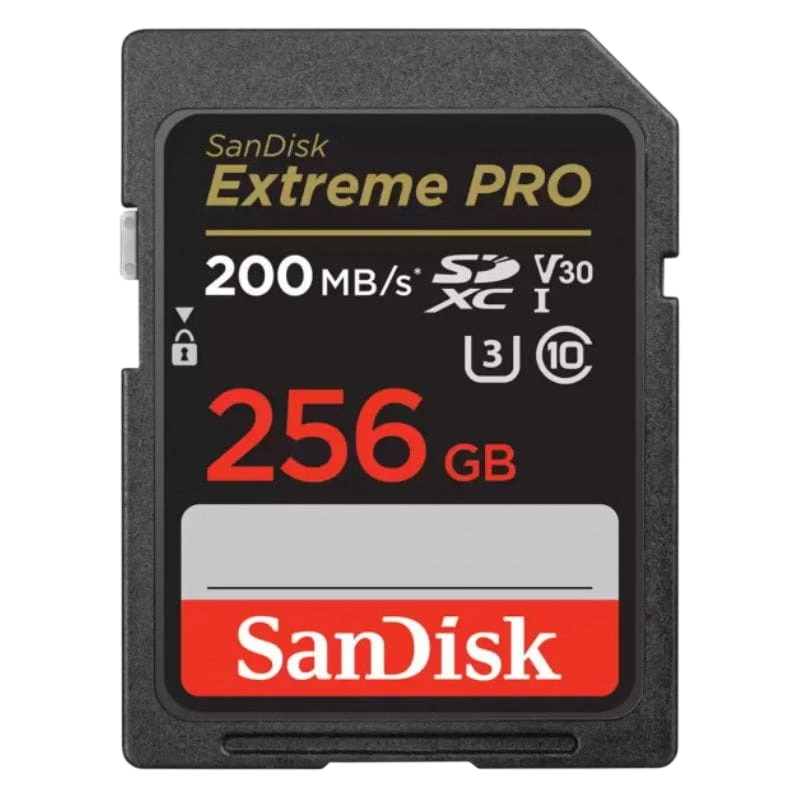 SanDisk Extreme PRO 256GB Noir/Rouge 200MB/s U3 V30 Carte microSD