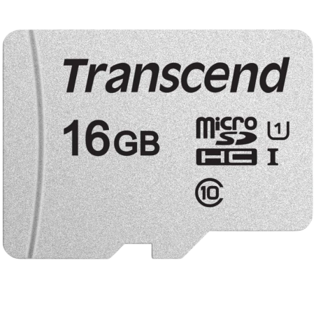 Transcend TS16GUSD300S 16GB Argent 95MB/s Classe 10 Carte microSD