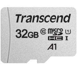 Transcend TS32GUSD300S 32GB Argent 95MB/s A1 Carte microSD
