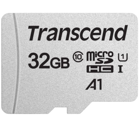 Transcend TS32GUSD300S 32GB Argent 95MB/s A1 Carte microSD