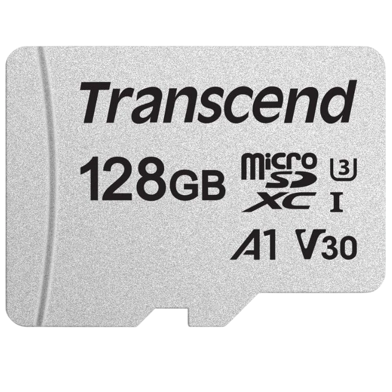 Transcend TS128GUSD300S 128GB Argent 95MB/s U3 V30 A1 Carte microSD
