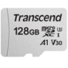 Transcend TS128GUSD300S 128GB Argent 95MB/s U3 V30 A1 Carte microSD
