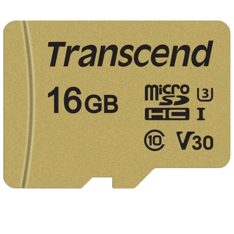 Transcend TS16GUSD500S 16GB Or 95MB/s U3 V30 Carte microSD