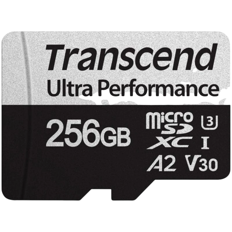 Transcend TS256GUSD340S 256GB Noir/Gris 160MB/s U3 V30 A2 Carte microSD