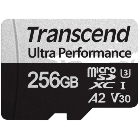 Transcend TS256GUSD340S 256GB Noir/Gris 160MB/s U3 V30 A2 Carte microSD