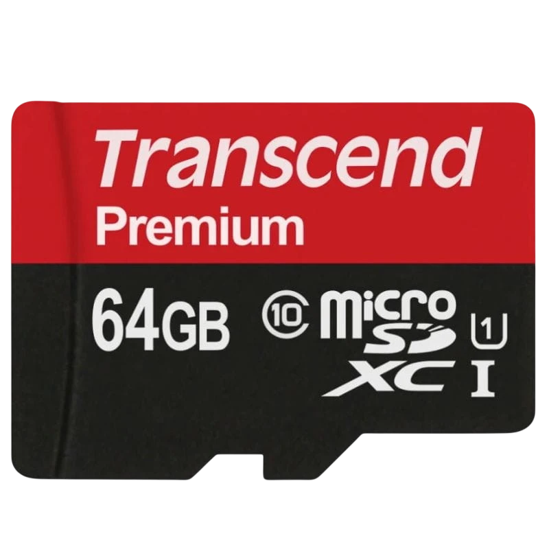Transcend TS64GUSDU1 64GB Noir/Rouge 90MB/s U1 Carte microSD