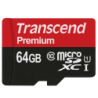Transcend TS64GUSDU1 64GB Noir/Rouge 90MB/s U1 Carte microSD