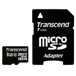 Transcend TS8GUSDHC10 8GB Noir 20MB/s Classe 10 Carte microSD