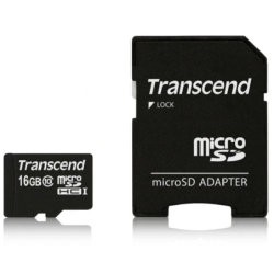 Transcend TS16GUSDHC10 16GB Noir 20MB/s Classe 10 Carte microSD