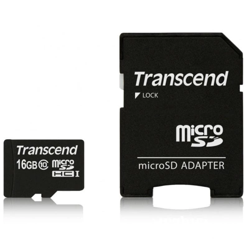 Transcend TS16GUSDHC10 16GB Noir 20MB/s Classe 10 Carte microSD