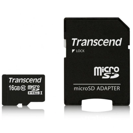 Transcend TS16GUSDHC10 16GB Noir 20MB/s Classe 10 Carte microSD