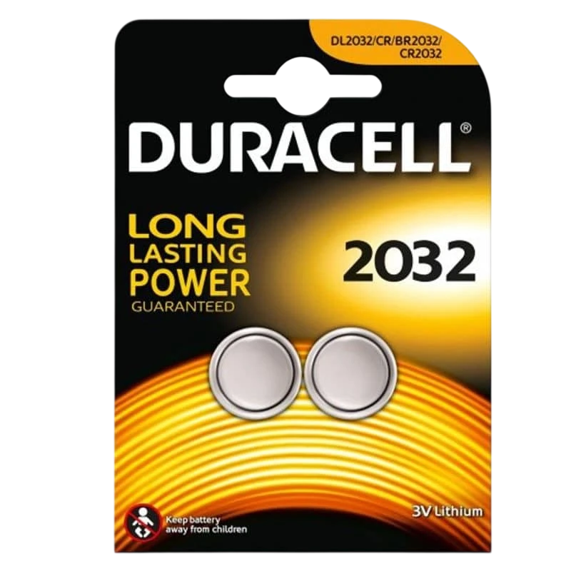 Duracell Pack x2 Pile Bouton 2032 3V