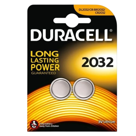 Duracell Pack x2 Pile Bouton 2032 3V