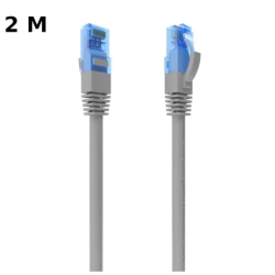 Câble réseau RJ45 Cat6 UTP CCA AWG26 jusqu'à 1000 Mbps 2 mts Aisens A135-0777 Gris